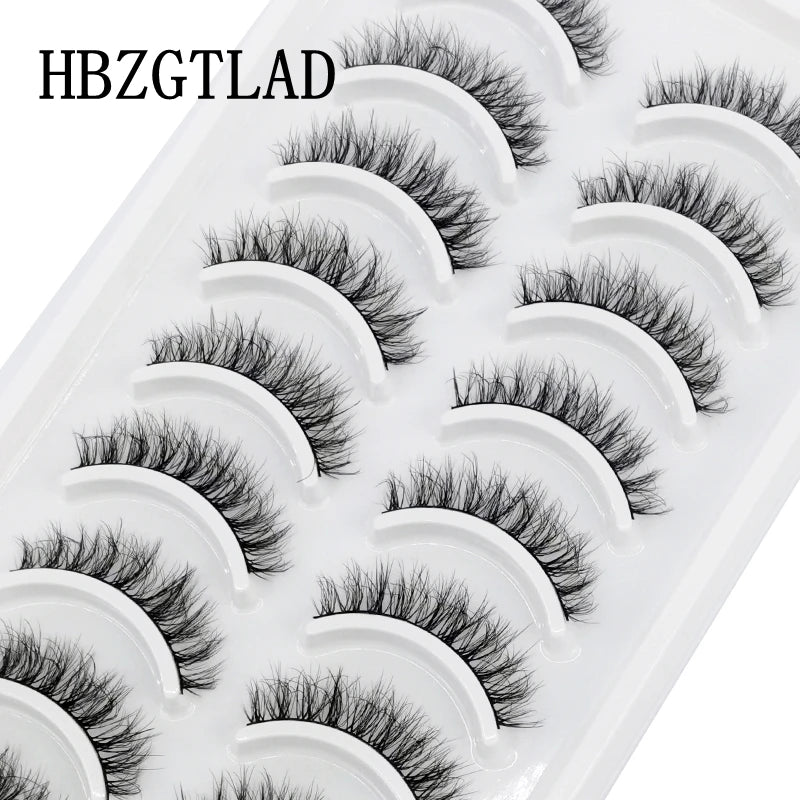 NEW 10 Pairs Natural Long False Eyelashes
