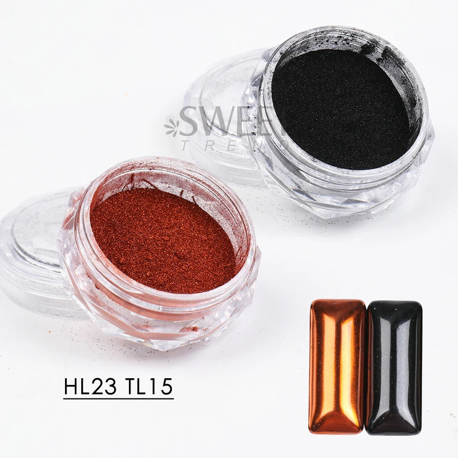 Black Mirror Chrome Nails Powder