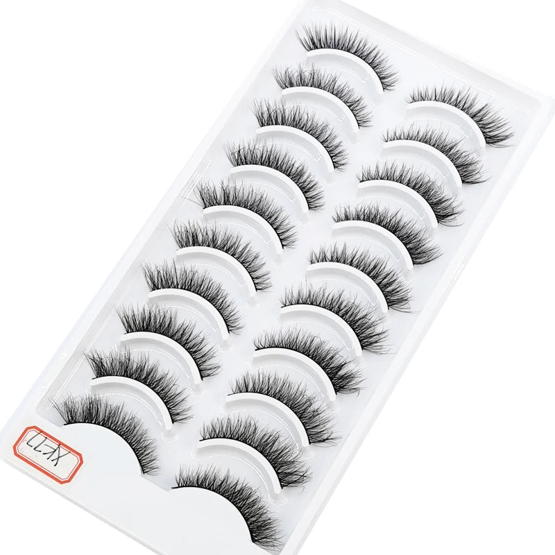 NEW 10 Pairs Natural Long False Eyelashes