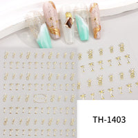 3D Laser Sakura Flower Nail Sticker