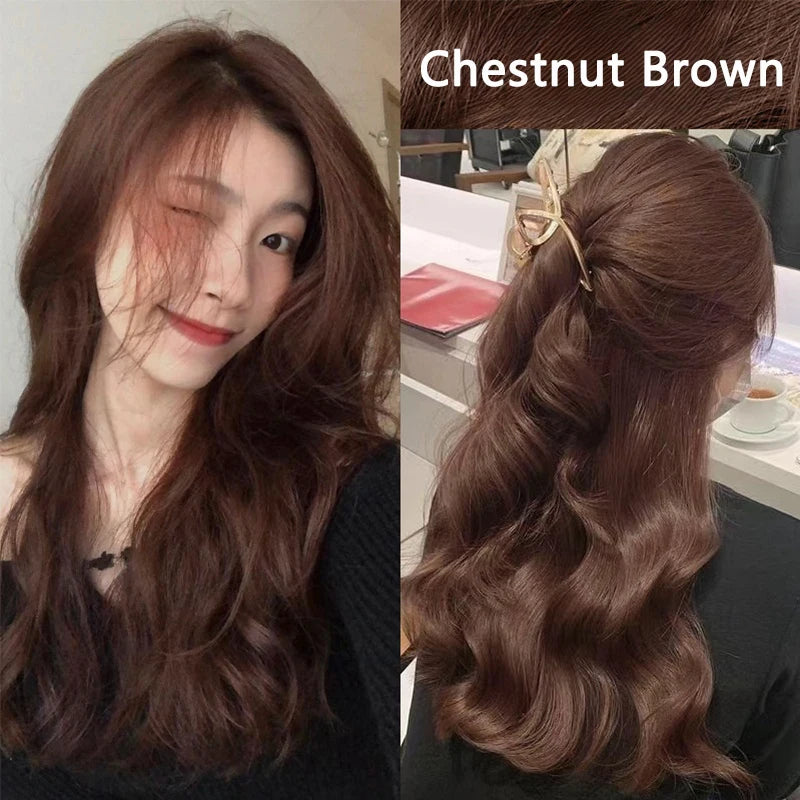 Natural Hair Dye Shampoo Gray White Hair Cover