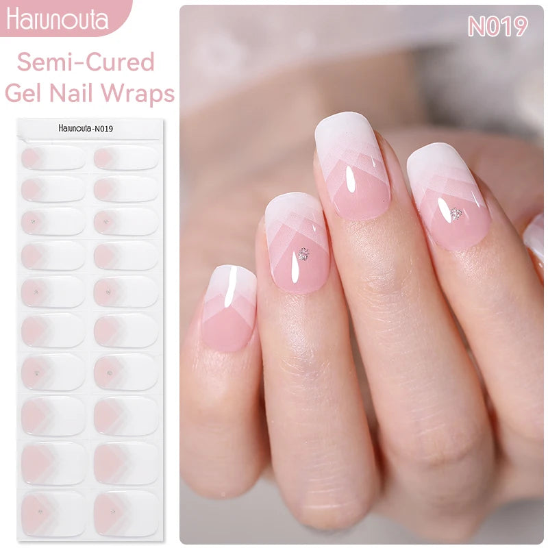 Full Cover Nail Gel Sticker Wraps Manicure