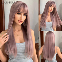 LOUIS FERRE Black Pink Ombre Synthetic