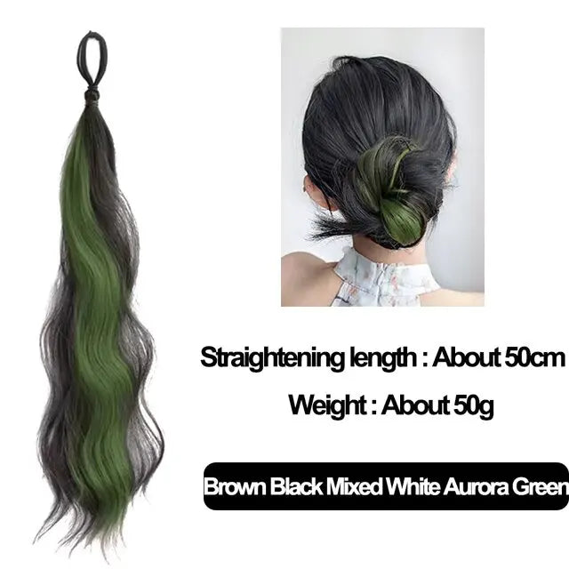 Synthetic Self-Winding Ball Head Wig