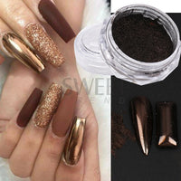 Black Mirror Chrome Nails Powder