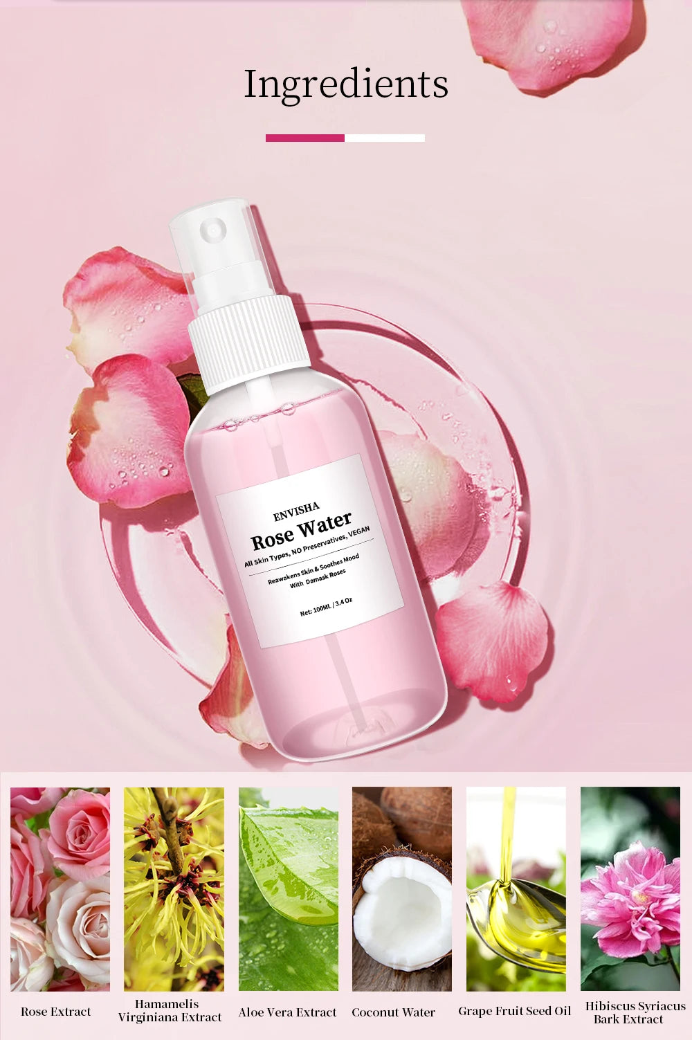 ENVISHA Rose Water Facial Toner