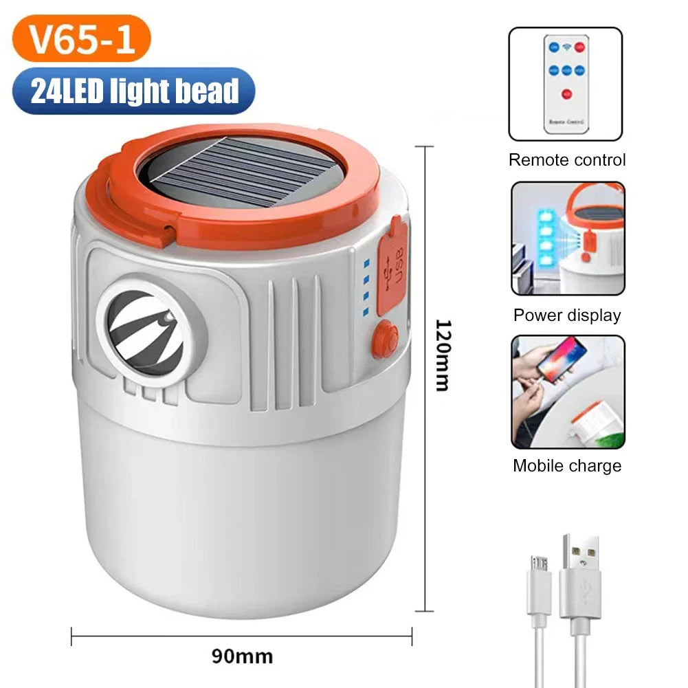 Solar Camping Light Power Bank LED