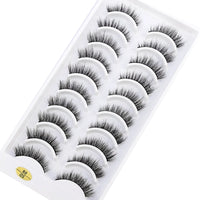 NEW 10 Pairs Natural Long False Eyelashes