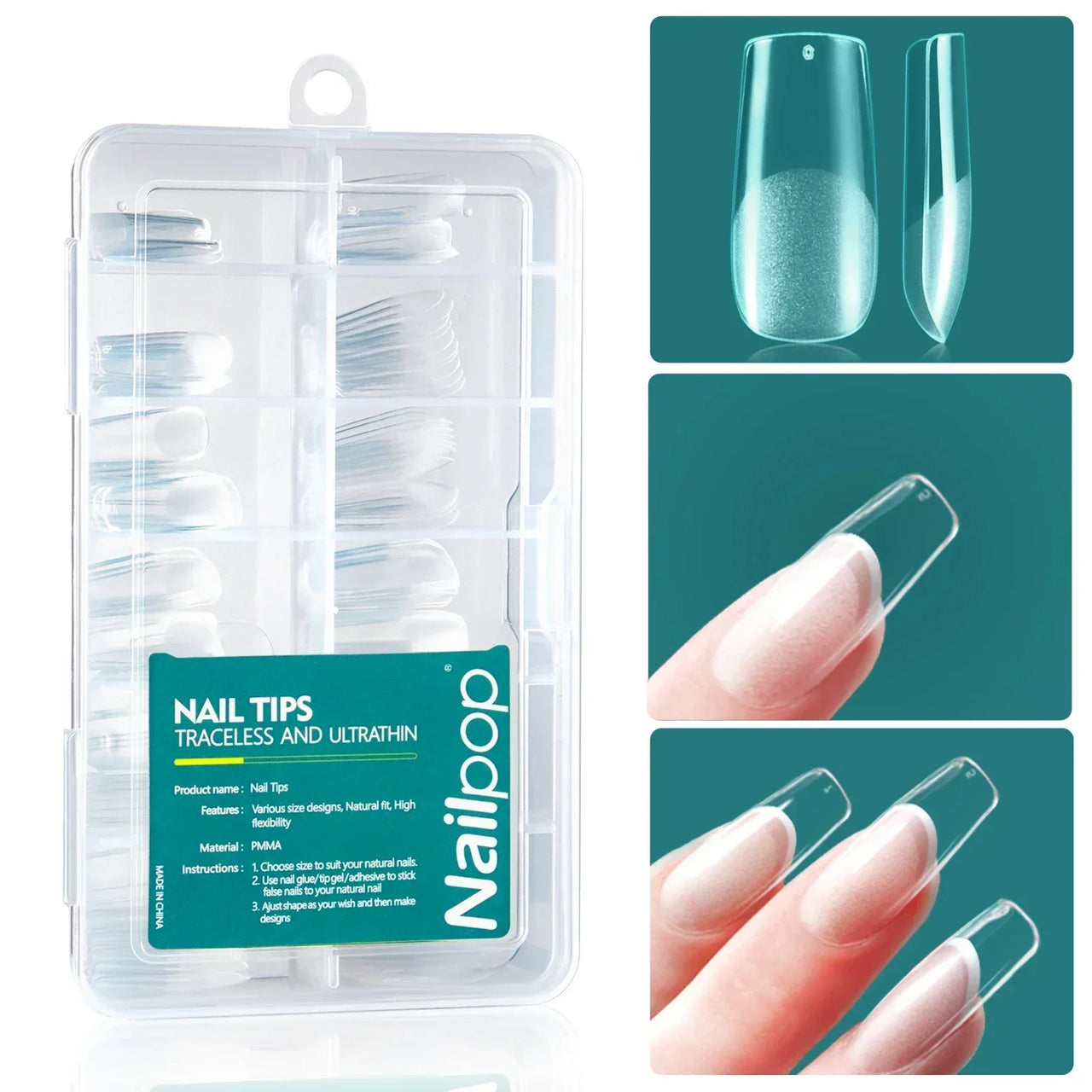 Nailpop 120pcs Acrylic Nails Fake Capsule
