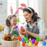 12/24/36pcs Easter Fillable Eggs Colorful