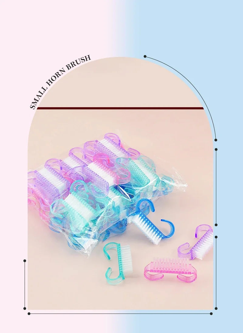 1/5/20Pcs Acrylic Nail Brush Pink Color