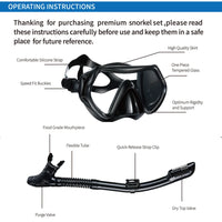 Dry Snorkel Set Diving Mask For Adults