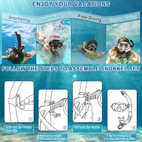 Dry Snorkel Set Diving Mask For Adults