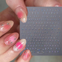 3D Laser Sakura Flower Nail Sticker
