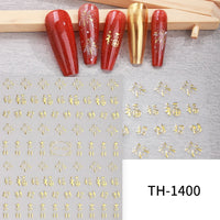 3D Laser Sakura Flower Nail Sticker