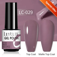 LILYCUTE 7ML Jelly Amber Gel Nail Polish