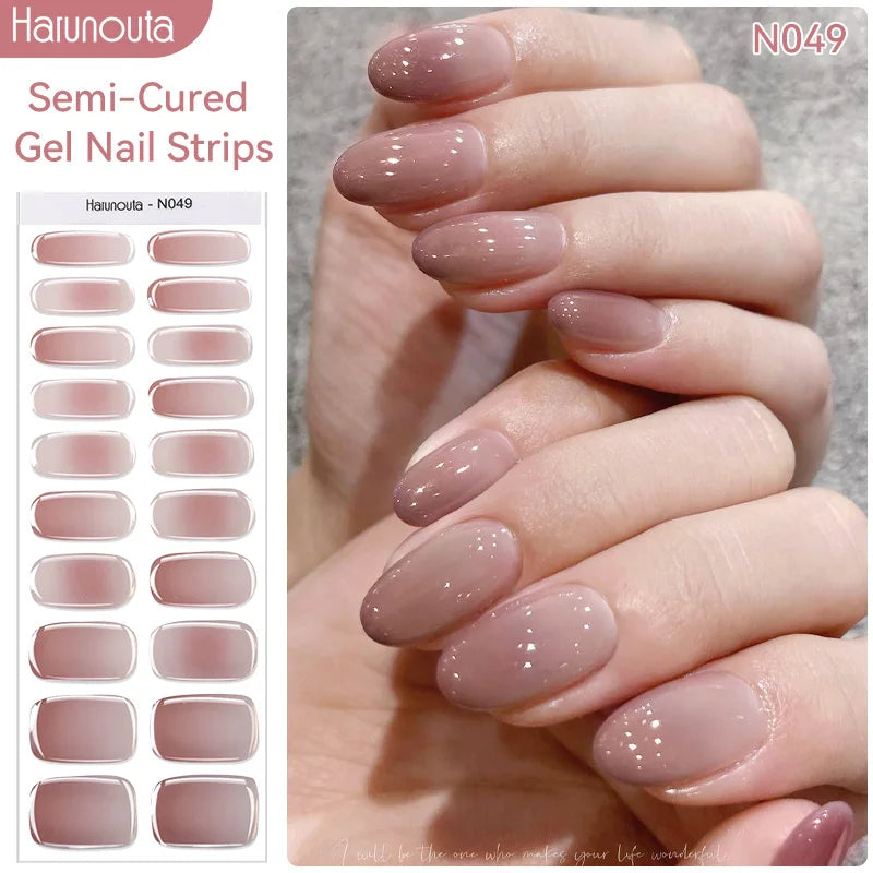 Full Cover Nail Gel Sticker Wraps Manicure