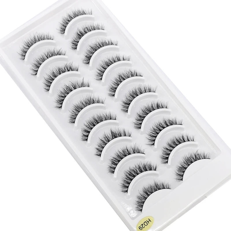 NEW 10 Pairs Natural Long False Eyelashes