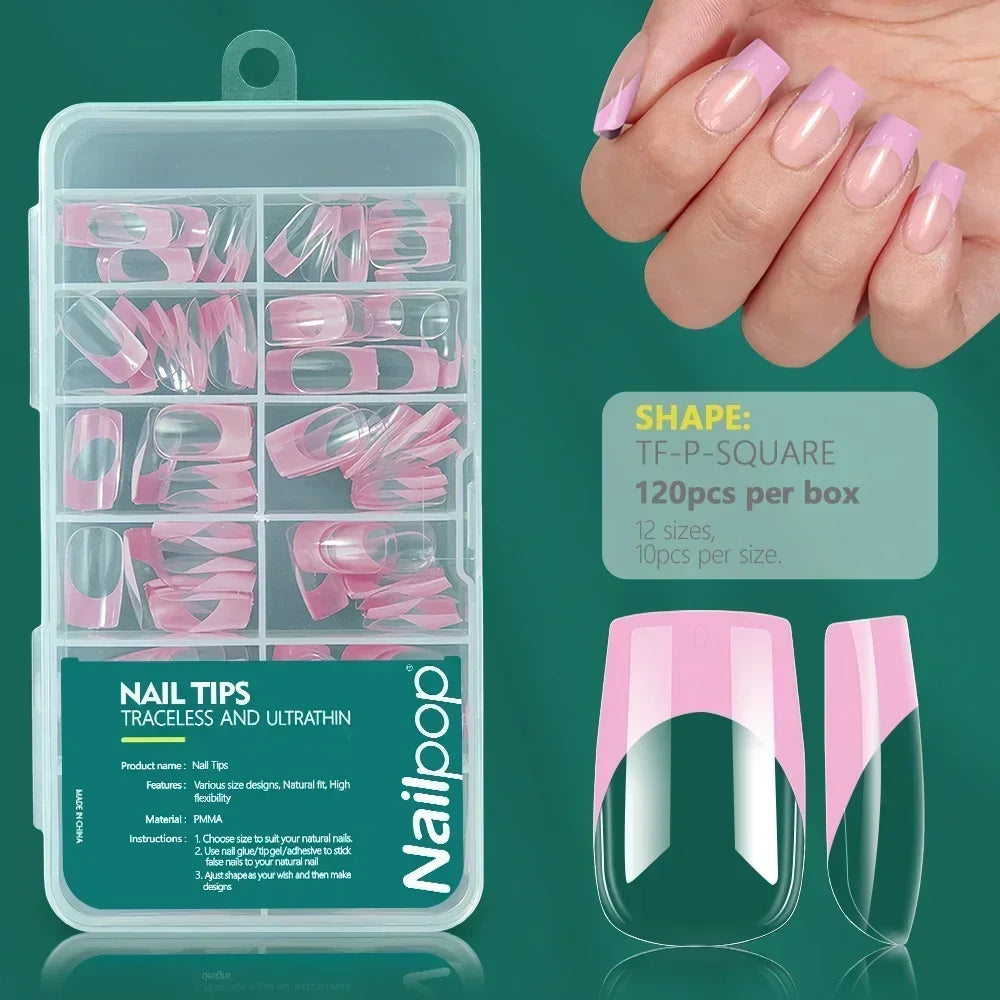 Nailpop 120pcs Acrylic Nails Fake Capsule