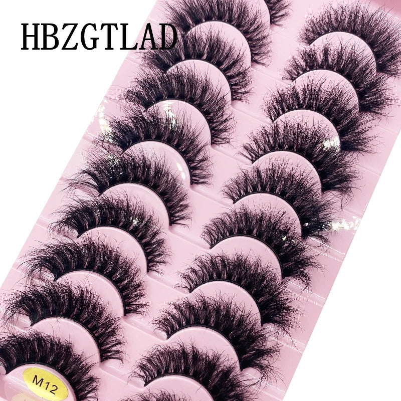 NEW 10 Pairs Natural Long False Eyelashes
