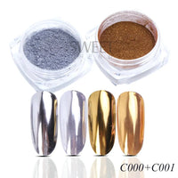 Black Mirror Chrome Nails Powder
