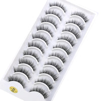 NEW 10 Pairs Natural Long False Eyelashes