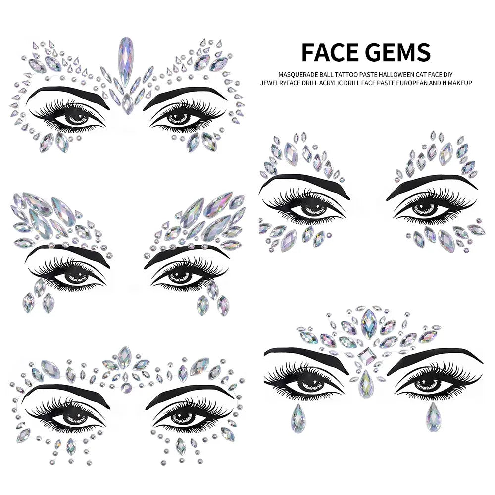 3D Diamond Temporary Tattoo Stickers