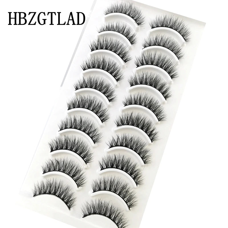 NEW 10 Pairs Natural Long False Eyelashes