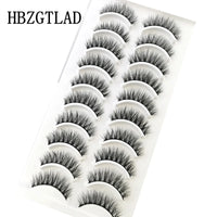 NEW 10 Pairs Natural Long False Eyelashes