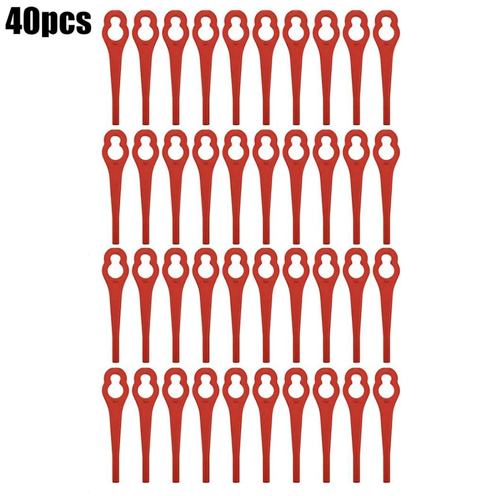 40pcs Lawn Mower Plastic Blades For Garden Grass Trimmer