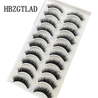 NEW 10 Pairs Natural Long False Eyelashes