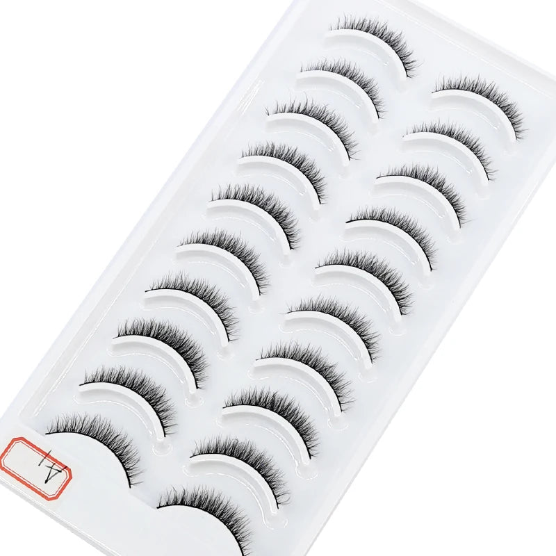 NEW 10 Pairs Natural Long False Eyelashes