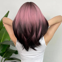 LOUIS FERRE Black Pink Ombre Synthetic