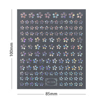 3D Laser Sakura Flower Nail Sticker