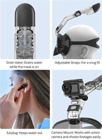 Diving Masks Foldable Anti-Fog Snorkel