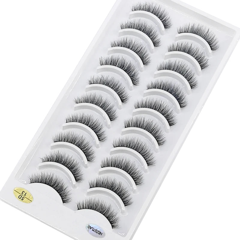 NEW 10 Pairs Natural Long False Eyelashes
