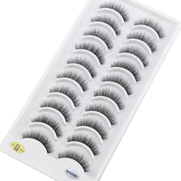 NEW 10 Pairs Natural Long False Eyelashes