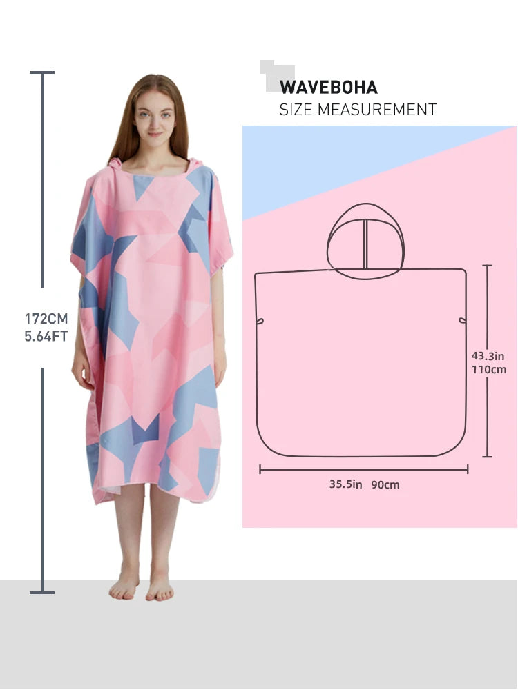 Towel Hoodie Microfiber Beach Robe