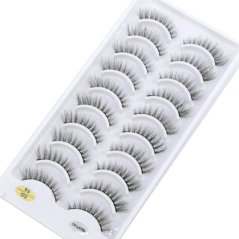 NEW 10 Pairs Natural Long False Eyelashes