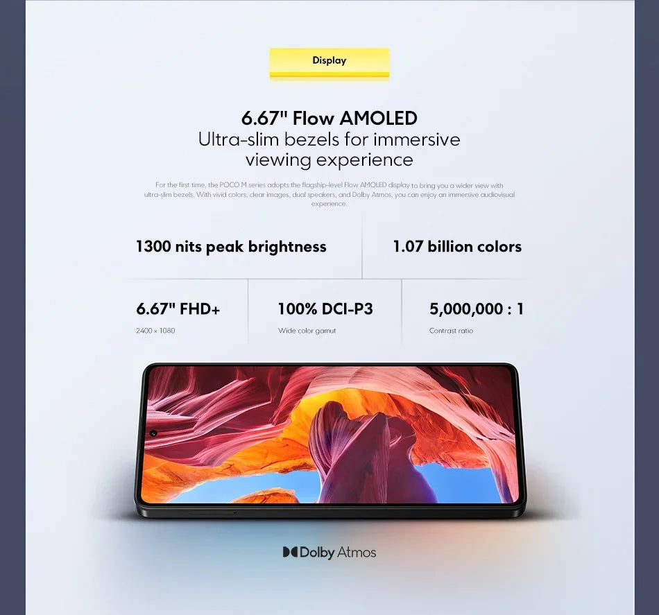 Global Version POCO M6 Pro Helio G99 Ultra 120Hz Flow AMOLED DotDisplay 67W turbo charging 64MP Triple Camera with OIS