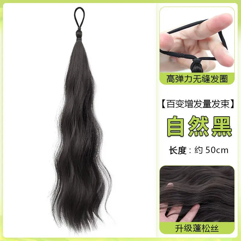 Synthetic Self-Winding Ball Head Wig