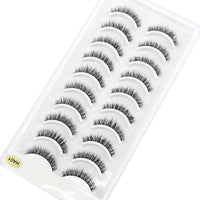 NEW 10 Pairs Natural Long False Eyelashes