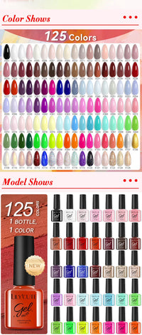 Nail Polish Kit 125 Colors Manicure Semi Permanent