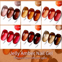LILYCUTE 7ML Jelly Amber Gel Nail Polish