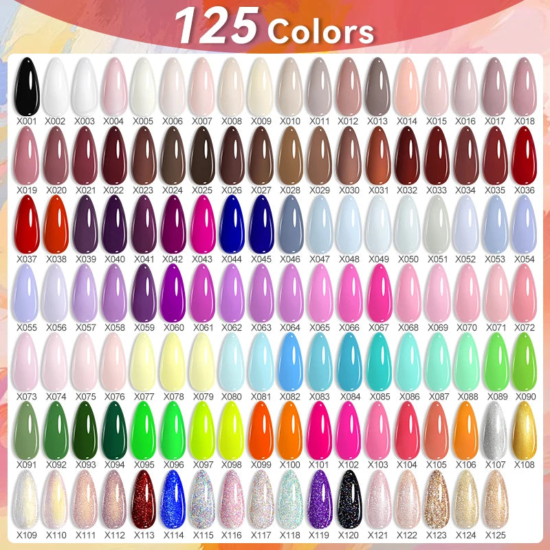 Nail Polish Kit 125 Colors Manicure Semi Permanent