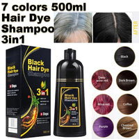 Hair Dye Shampoo 3in1 Darkening Hairs Instant Gray To Black