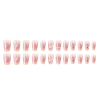 Rose Fake Nails