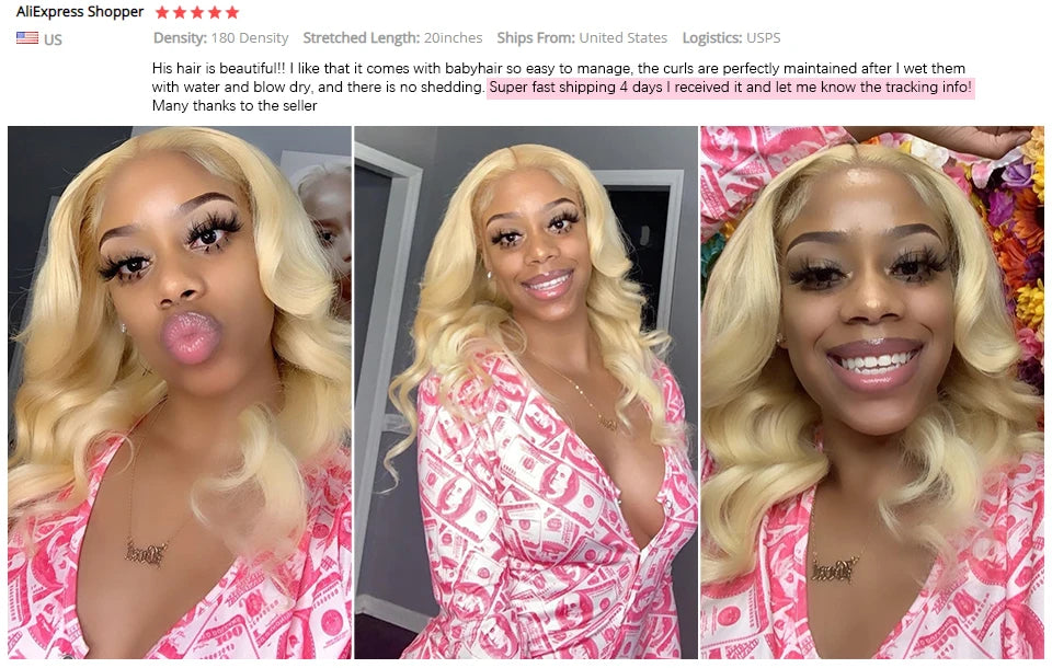 Blonde Body Wave Lace Front Wig