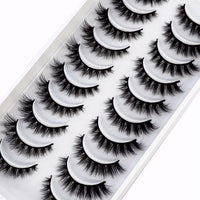 NEW 10 Pairs Natural Long False Eyelashes