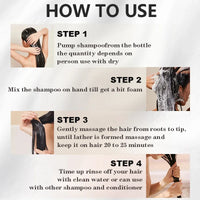 Hair Dye Shampoo 3in1 Darkening Hairs Instant Gray To Black